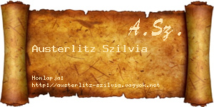 Austerlitz Szilvia névjegykártya