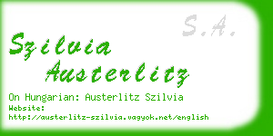 szilvia austerlitz business card